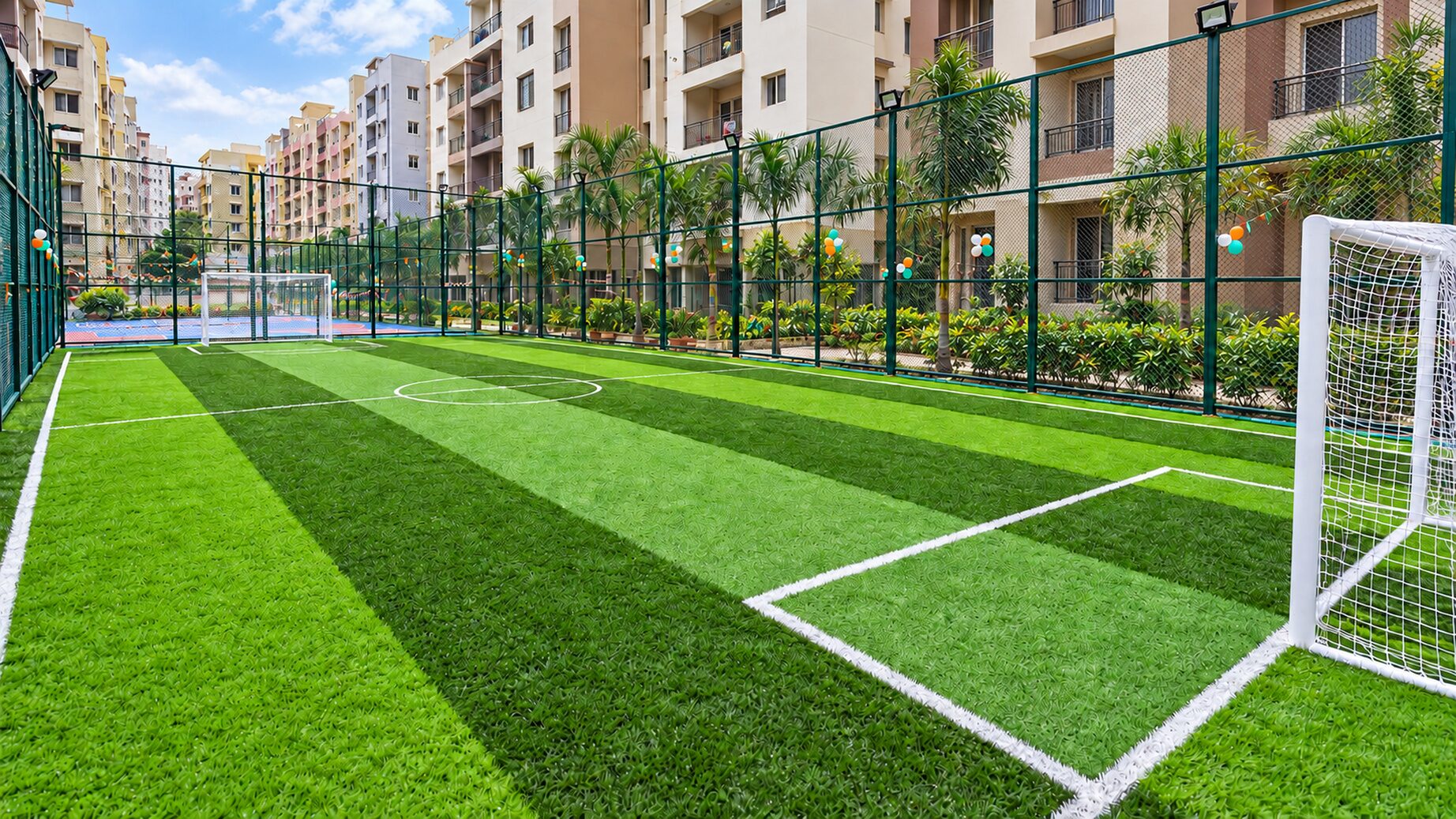 Newly launched football turf at Krishna Mystiq, Electronic City